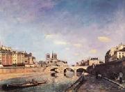 Johan-Barthold Jongkind The Seine and Notre-Dame de Paris oil painting on canvas